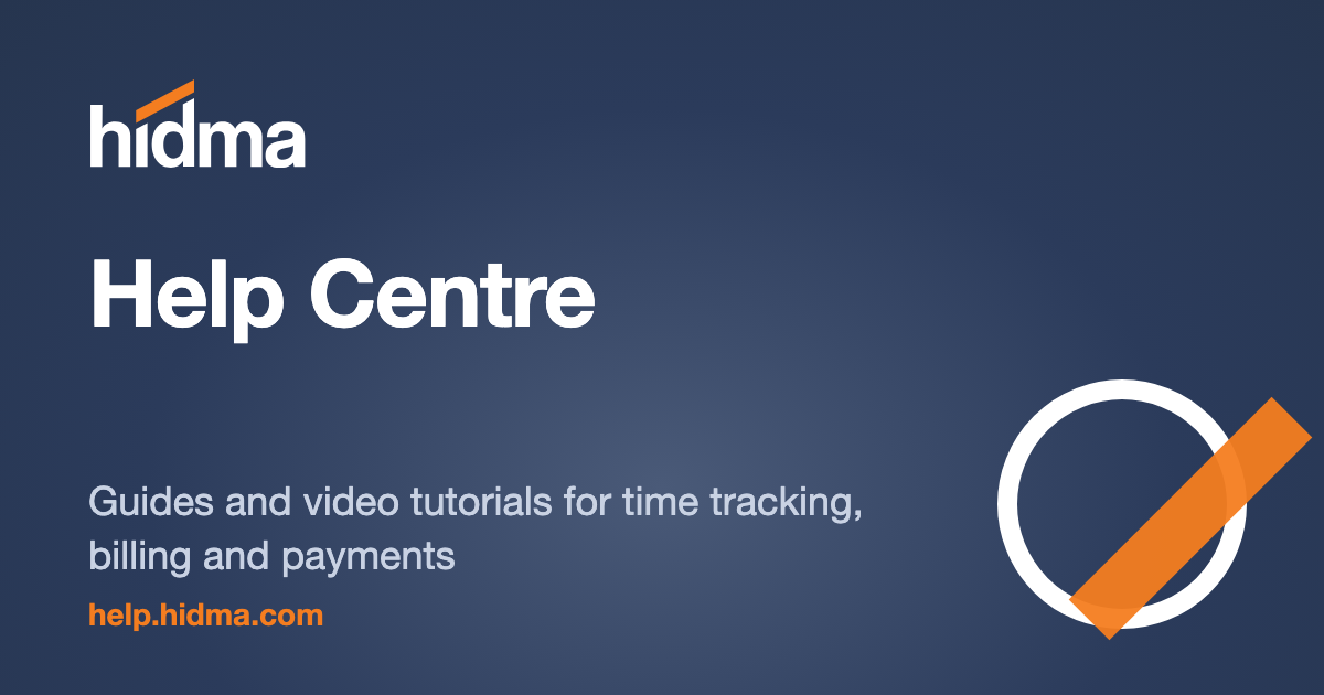 Row Timesheet Tax Rates Configuration | hidma Help Centre